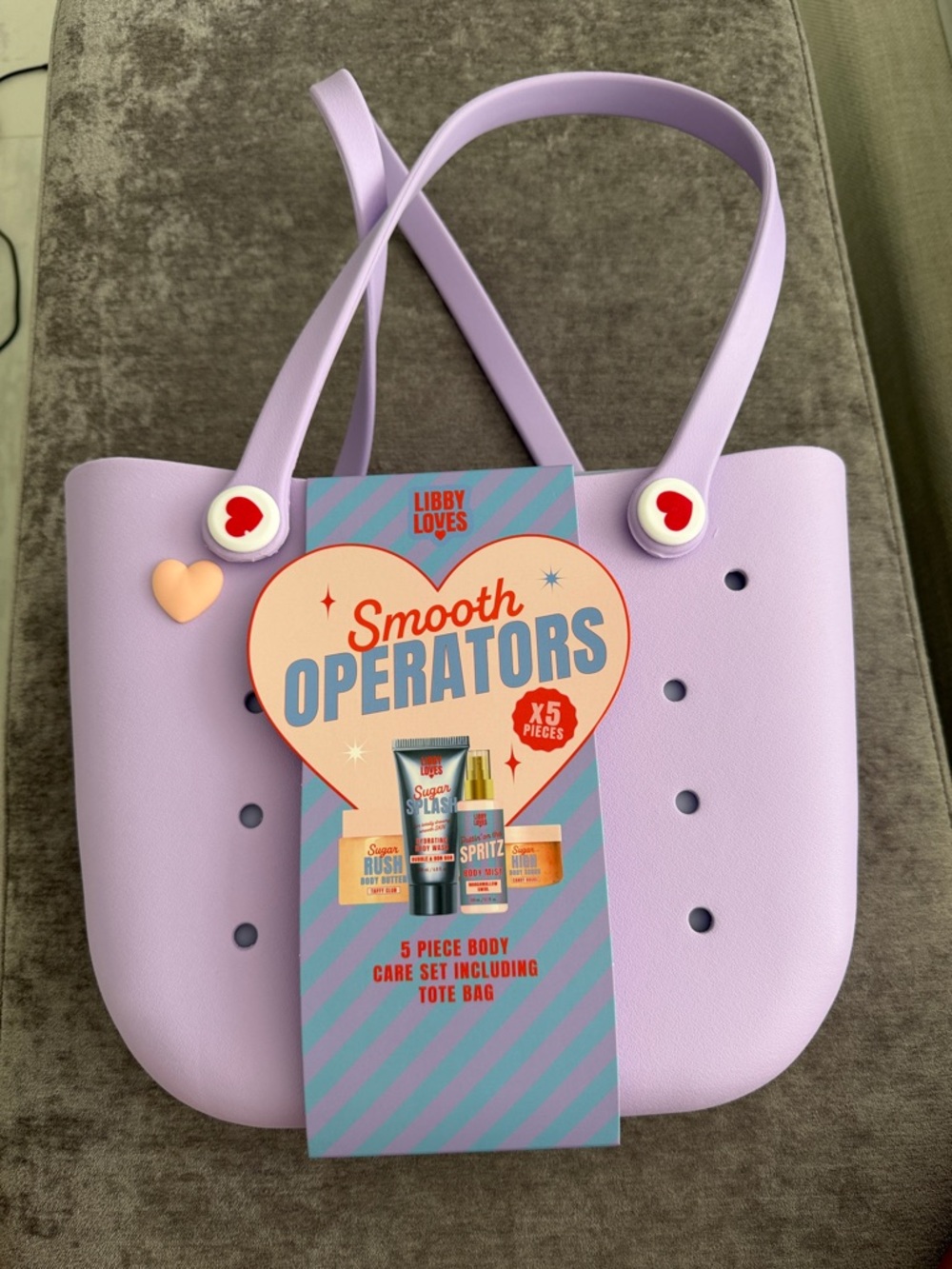 Libbey Lavender Smooth Operators Tote & 5-Piece Body Care Set